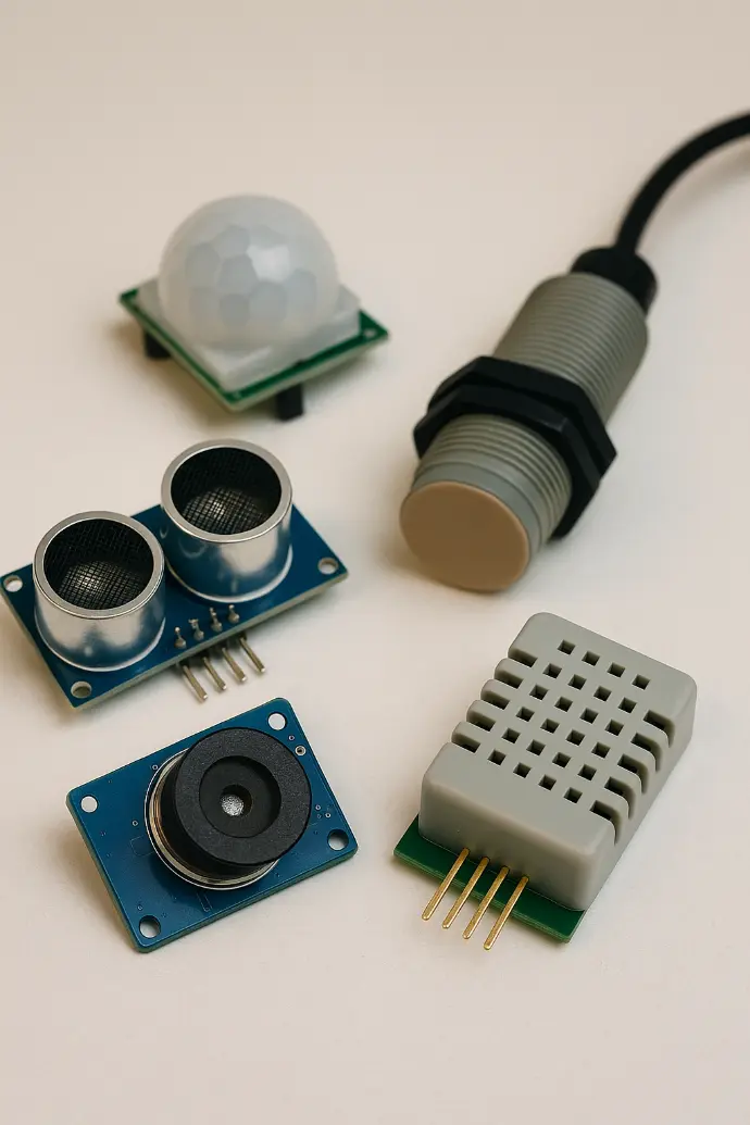 Collection of small electronic sensor and communication modules